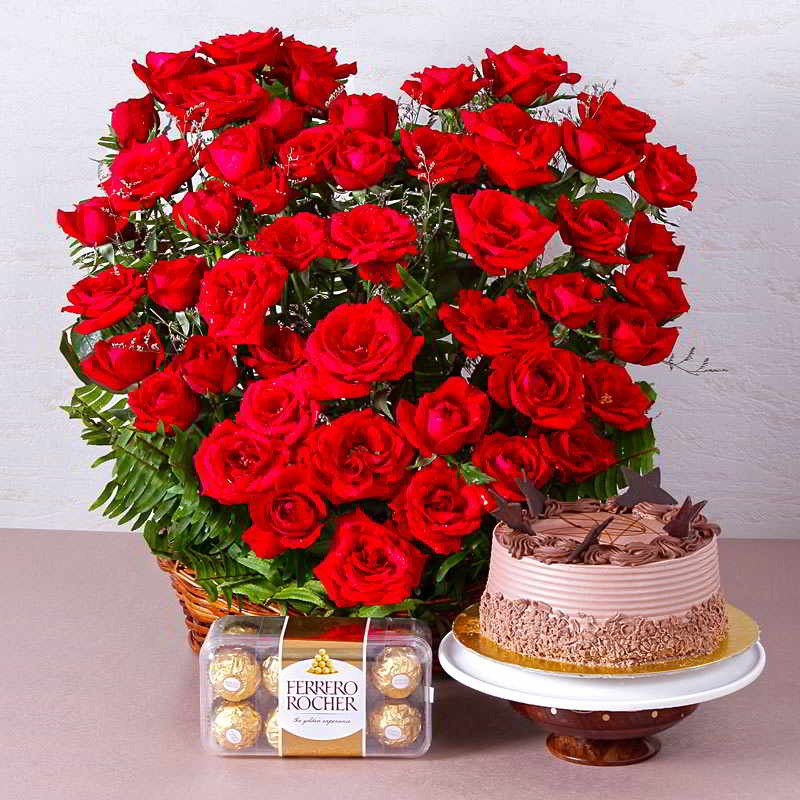 Cake Roses and Chocolates